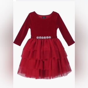 NEW- Velvet embellished dress - Kids 3T